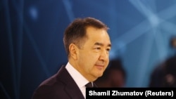 Бакытжан Сагинтаев в бытность премьер-министром Казахстана на форуме «Цифровая повестка дня глобализации» в Алматы, 2 февраля 2018 года