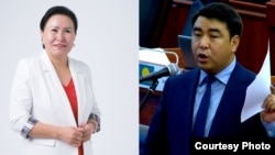 Токтобубу Оргалча и Жанар Акаев. Коллаж.