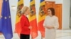 Președinta Comisiei Europene, Ursula von der Leyen, și președinta Maia Sandu la Chișinău, noiembrie 2022. 