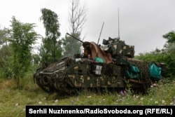 Машина "Брадли", използвана от украинската армия през юни 2023 г.