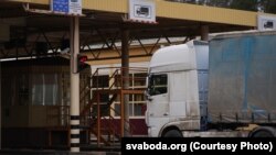 Літоўскі пункт пропуску Лаварышкі на мяжы зь Беларусьсю. Архіўнае фота