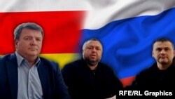  ფოტოილუსტრაცია: ოსეთის დე ფაქტო რესპუბლიკის ე.წ. პარლამენტის წევრები, გარი მულდაროვი, დავით სანაკოევი და ძამბოლატ მედოევი.