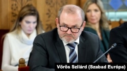 Lantos Csaba energiaügyi miniszter, az Országgyűlés gazdasági bizottságának meghallgatásán 2023. november 28-án