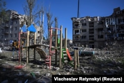 Один из жилых кварталов Покровска 8 августа 2023 года