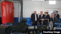 Садыр Жапаров на открытии водозабора в Оше, 31 августа 2023 г.