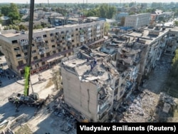 Дома в Покровске, разрушенные обстрелами, 8 августа 2023 года