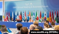 Ежегодное заседание и деловой форум Европейского банка реконструкции и развития в Самарканде, 16 мая 2023 года.