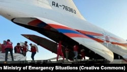 ГIаззина лерина Оьрсийчуьра гуманитаран гIо ду Мисарарчу аэропортехь охьадоккхуш