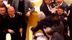 Scuffles, Protests As Georgian Lawmakers Adopt 'Foreign Agent' Bill