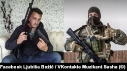 Një fotografi nga profili i Ljubisha Boziq në Facebook, në vitin 2017 (majtas), dhe një fotografi e Aleksandar Velimiroviq, e postuar në profilin VKontakte të "Sasha muzikantit", në vitin 2023.