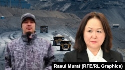 Динара Кутманова менен анын уулу Кемелбек Кутманов. Коллаж. 