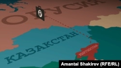 Кош багыттагы товарлардын Борбор Азиядан Орусияга агымы тууралуу "Азаттыктын" иликтөөсүнөн алынган иллюстрация.