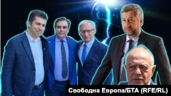 Колаж със снимки на лидерите на ПП-ДБ Кирил Петков, Асен Василев, Николай Денков, Христо Иванов и Атанас Атанасов