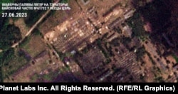 Ймовірний польовий табір на території військової частини № 61732 в селі Цель Осиповицького району Могильовської області. АШ, Planet.com, Planet labs, село Цель, в/ч.