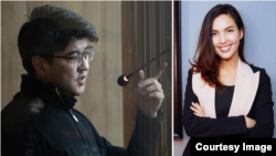 Куандык Бишимбаев жана Салтанат Нукенова (коллаж сүрөт)