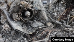 Imagini publicate de presa transnistreană pe 17 martie 2024, afirmând că o dronă de tip kamikaze ar fi lovit un aerodrom în apropiere de Tiraspol. 