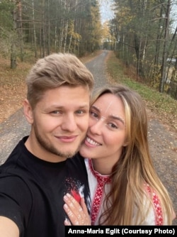 Ганна-Марыя Эгліт з мужам Уладзімерам