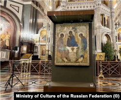 ანდრეი რუბლიოვის "წმინდა სამება" მოსკოვის მაცხოვრის საკათედრო ტაძარში