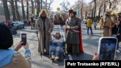 Празднование Наурыза в Алматы. 21 марта 2023 года