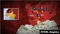 Вгорі – населені пункти Брянської області РФ, де, за неофіційними даними, зазнали катастрофи два літаки і два вертольоти РФ. Внизу – села Чернігівської області, які до цього Росія регулярно обстрілювала з повітря