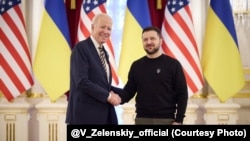 Президент США Джо Байден и президент Украины Владимир Зеленский 