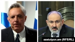 Вардан Осканян (слева), Никол Пашинян 