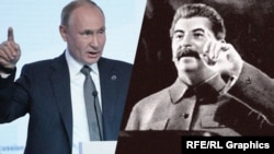 Cu toate că dictatorul sovietic Iosif Vissarionovici Stalin a murit acum 70 de ani, prezența sa pare omniprezentă în Rusia din ce în ce mai autoritară a lui Vladimir Putin. (fotografie colaj)