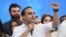 Armenia - The ruling Civil Contract party's mayoral candidate Tigran Avinian speaks during a campaign rally in Yerevan, September 5, 2023.