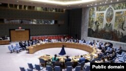 The UN Security Council discusses the humanitarian situation in Nagorno Karabakh, New York, August 16, 2023.