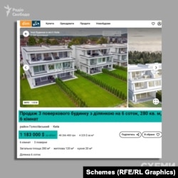 На профільних сайтах можна знайти оголошення про продаж аналогічного котеджу за майже 1 мільйон 200 тисяч доларів