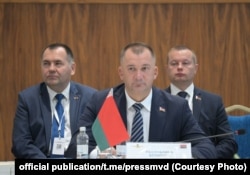 Міністар унутраных спраў Беларусі Іван Кубракоў на пасяджэньні СНД у Туркестане, архіўнае фота