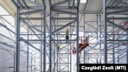 Az épülő BMW-gyár Debrecenben 2023. július 17-én. (Képünk illusztráció)