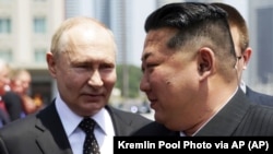 Володимир Путін і Кім Чен Ин. Пхеньян, 19 червня 2024 року