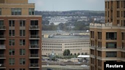 Пентагондун имараты. Иллюстрациялык сүрөт.