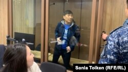 Катталбаган «Алга, Казакстан!» партиясынын лидери Марат Жылынбаев. Астана, 30-октябрь, 2023-жыл