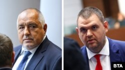 Бойко Борисов и Делян Пеевски. Колаж.