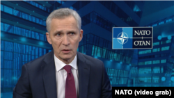 ნატოს გენერალური მდივანი იენს სტოლტენბერგი. ბრიუსელი, 20 თებერვალი, 2024.