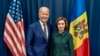 Președintele Statelor Unite, Joe Biden, și președinta R. Moldova, Maia Sandu, la întâlnirea lor de la Varșovia, pe 21 februarie 2023
