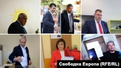 Лидерите на ГЕРБ Бойко Борисов, на "ПП-ДБ" - Христо Иванов и Кирил Петков, на ДПС - Делян Пеевски, "Възраждане" - Костадин Костадинов, БСП - Корнелия Нинова, ИТН - Тошко Йорданов