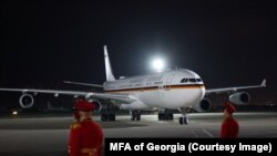 გერმანიის სამთავრობო თვითმფრინავი თბილისის აეროპორტში. 2023 წლის 23 მარტი