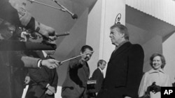 Președintele SUA, Jimmy Carter, în vizită la Teheran, capitala Iranului, condus de atunci de șahul Mohammad Reza Pahlavi - 1 ianuarie 1978.