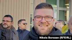 Batrićević ispred Suda za prekršaje u Podgorici 22. januara 2024.