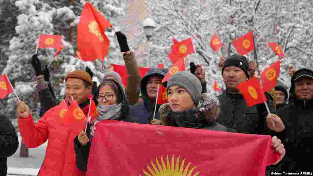 Социалдык тармактын колдонуучулары мамлекеттик тууну өзгөртүү жөнүндө мыйзам долбооруна каршы флешмоб өткөрүп, &ldquo;Желегимди жерибе!&rdquo;, &ldquo;Желекке тийбе!&rdquo;, "Туудан колуңду тарт!" деген постторду жарыялап, президент Жапаровдун Фейсбуктагы расмий баракчасынын алдына да пикир жазган.