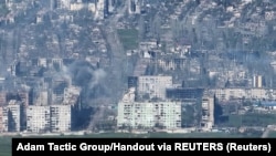 Украинанын Бахмут калаасынын учурдагы көрүнүшү.