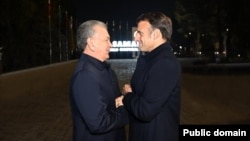 Макрон и Мирзиеев в Самарканде. 1 ноября 2023 г.