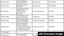 Adrian Hatoș are șase surse de venit.