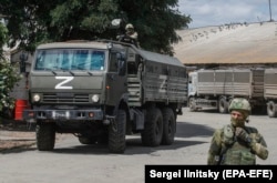 Російські військові в окупованому Мелітополі, липень 2022 року