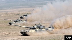 Военная техника на полигоне Матыбулак в Казахстане во время учений стран ОДКБ