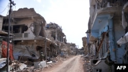 د شمالي وزيرستان په ميرامشاه کې د ۲۰۱۴ز کال د پوځي عملياتو پر مهال ګڼ شمېر دوکانونه ړنګ شوي.