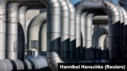 A section of the Nord Stream 1 gas pipeline in Lubmin, Germany.